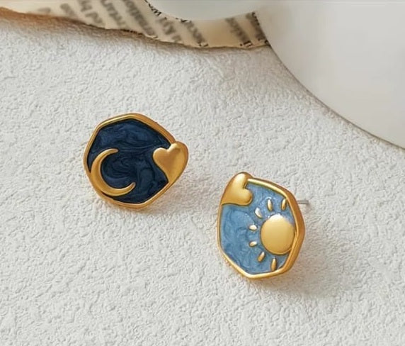 Funky Day & Night Ear Studs